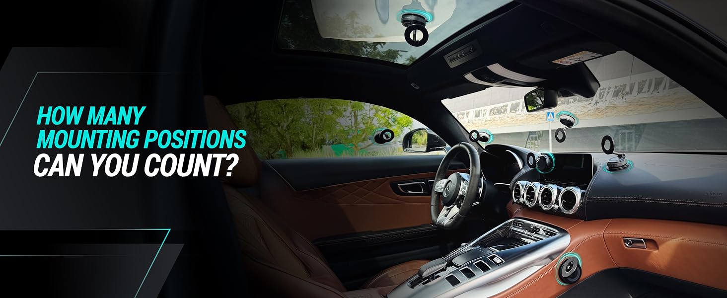 Carmount Clutch X One rotating magsafe phone mount for car dashboard suction cup hold for smartphone