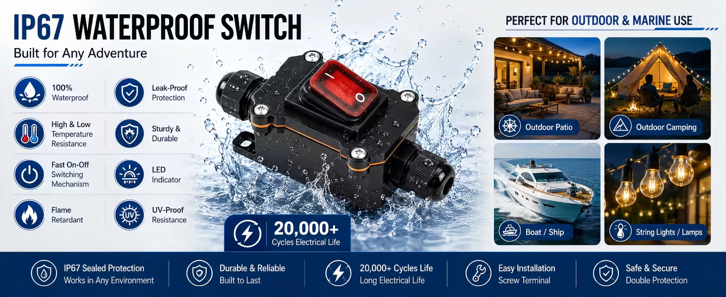 waterproof rocker switch 20 amp switch waterproof toggle switch 12v 12v switch waterproof