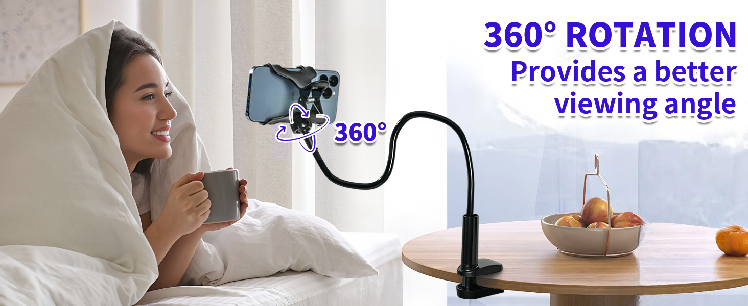 gooseneck bed phone holder
