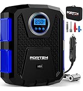 FORTEM Tire Inflator Portable Air Compressor 150 PSI, Bike Pump, 12V Electric Air Pump for Car Ti...