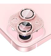 Tensea for iPhone 15 / iPhone 15 Plus Camera Lens Protector, Bling Tempered Glass Cover Camera Sc...