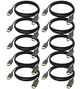 10 Ft DisplayPort to HDMI Cable 10-Pack, (Display Port) DP to HDMI Cable Male to Male Cord FHD Ny...
