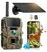 CEYOMUR Trail Camera, 4G LTE Cellular Trail Camera with Built-in SIM Card 2K HD Live Streaming, S...