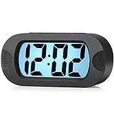 Digital Alarm Clock - Plumeet Travel Clock with Snooze and Nightlight - Easy to Set Simple Bedsid...