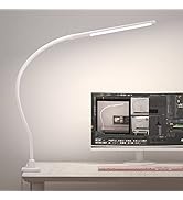 LED Desk Lamp With Clamp, 10W Gooseneck Lamps Touch Control,Swing Arm Clamp Lamp, Architect Clamp...
