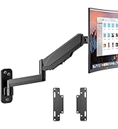 UPGRAVITY Monitor Wall Mount, Computer Monitor Wall Mount for 13-35 inch Flat/Curved Screen, Gas ...