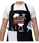 CUSUGBASO Cooking Aprons for Men, Funny Gifts for Men, Dad - Chef Aprons for Father's Day, Birthd...