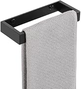 Sayayo Matte Black Towel Bar for Bathroom Wall, 8 Inch Hand Towel Holder, Screw or Self Adhesive ...