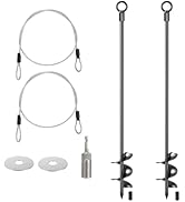 hannger 2 Pcs 30" Ground Anchors Shed Anchors Kit Heavy Duty 12mm Solid Steel, Triple-Turn Helix ...