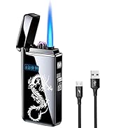 Arc Lighter, Jet Flame Torch Lighter Electronic Lighter Refillable Butane 2 in 1, USB Rechargeabl...