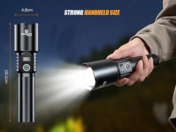 ESGOFO super bright LED rechargeable flashlight high lumens