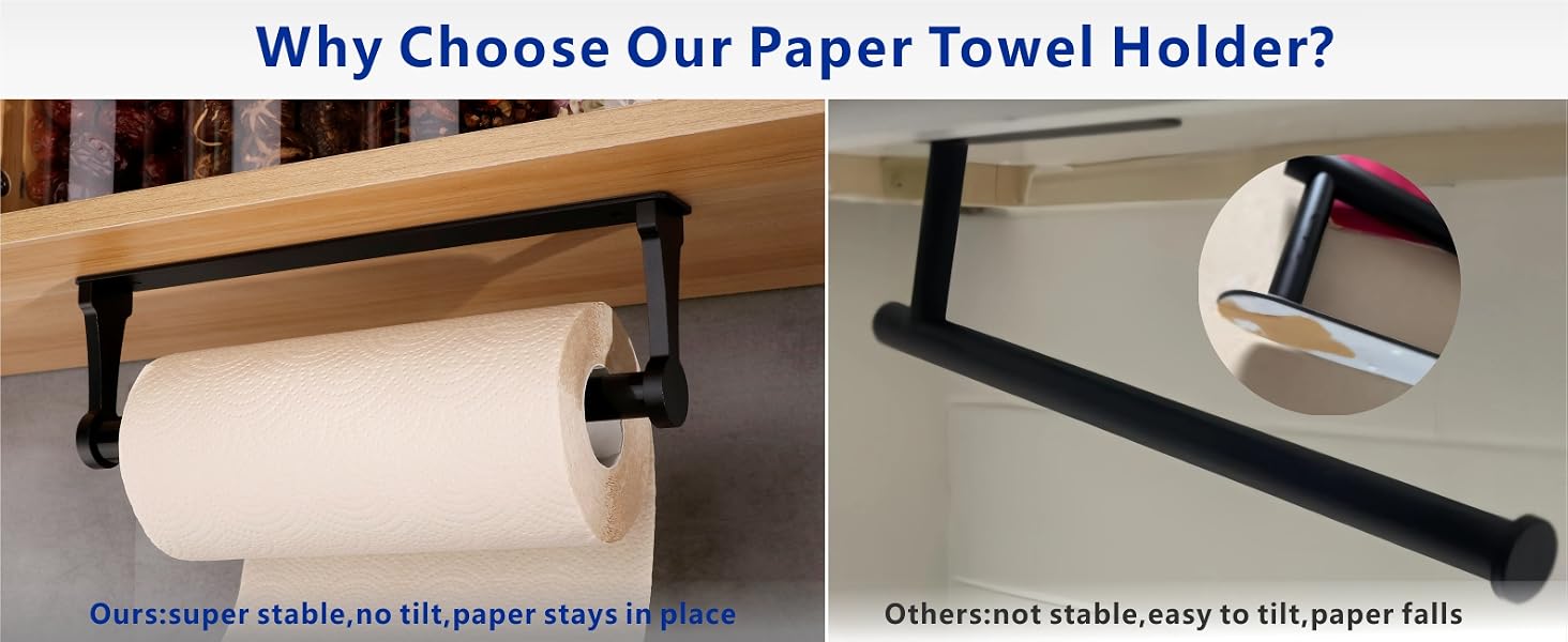 black paper towel holder