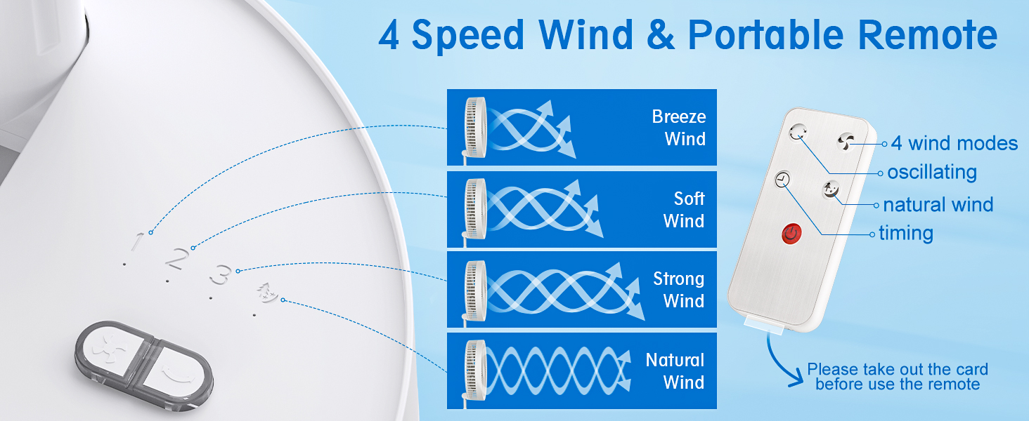 Portable Folding Fan with Remote