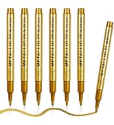 IOMDRWU Gold Metallic Markers Pen,Permanent Markers,Gold Paint Pens Metallic for Black Paper,Glas...