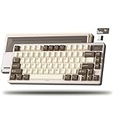 Womier 75% Wireless Mechanical Keyboard, Creamy Keyboard Gaming QMK/VIA, CNC Aluminum with 8000mA...