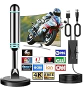 TV Antenna for Local Channels, Indoor Antenna for Smart TV, Digital Antenna for TV with Amplifier...