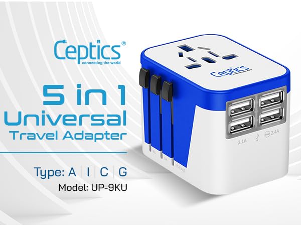 ceptics universal travel adapter