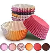 300-Count Cupcake Liners Standard Cupcake Cups 6 Design Cupcake Papers Baking Cups Cupcake Wrappe...