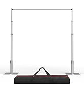 EMART Pipe and Drape Backdrop Stand Kit, 10ftx10ft Heavy Duty Adjustable Photo Background, Metal ...