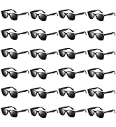 NEBURORA Black Sunglasses Bulk Retro Black Shades Party Sunglasses for Adult Men Women Summer Bea...