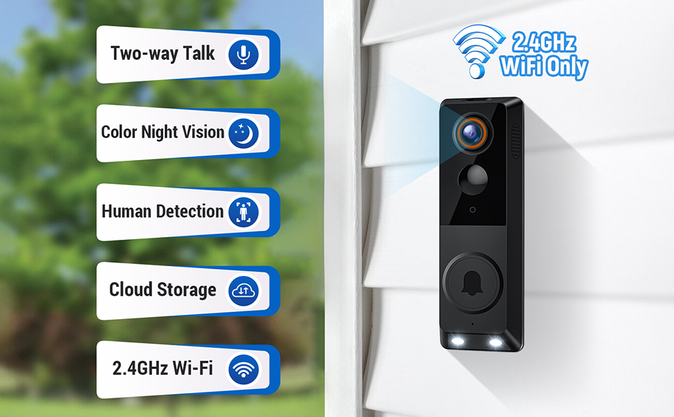 1080P Wireless Smart Doorbell Camera
