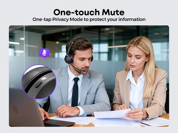 wireless headset with mic for work