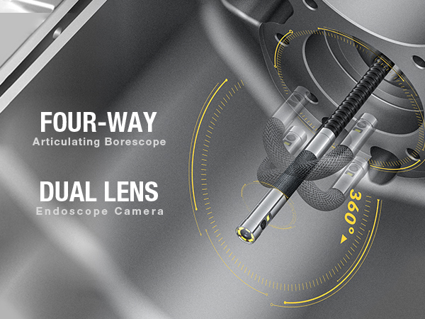 TF600 - A Professional Endoscope with 4 Way Articulating Probe