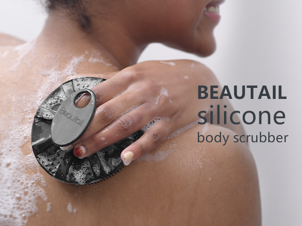 BEAUTAIL silicone body scrubber men women loofah bath accessories shower brush exfoliating brush
