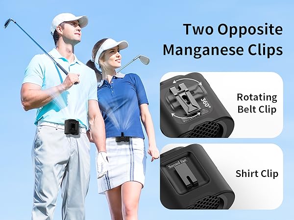 belt fan clip on waist portable cooling fan