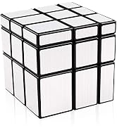 D-FantiX Shengshou Mirror Cube 3x3x3 Speed Cube 3x3 Mirror Blocks Cube Different Shapes Silver Cu...
