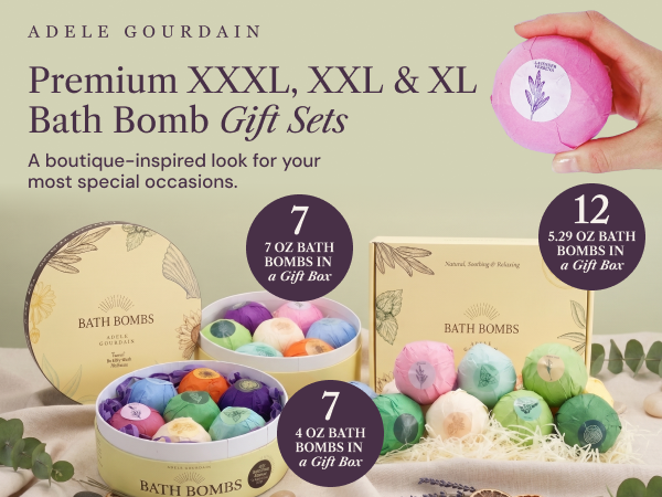 bath bombs for valentines day gift box for her self care, luxury spa gift set, gift box for partner