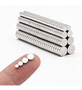 QeeaHuuo N52 Magnets for 3D Printing – 200pcs Strong Neodymium Magnets Kit – Ni-Cu-Ni Triple Plat...