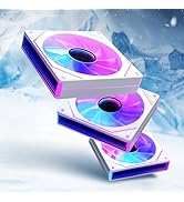 GSCOLER Prism 7PRO 120mm Case Fan 3-Pack White, Infinity Mirror ARGB PWM Sync PC Cooling Fan with...