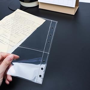A6 2-Pocket Single Layer Sheet Protectors Binder Sleeves