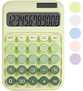 DANRONG Mechanical Switch Calculator with Big Buttons, Calculators Desktop, 12 Digits, Solar Batt...