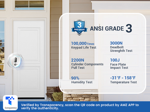 keyless entry door lock with hanlde
