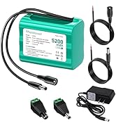 Mspalocell Rechargeable 12v 5200mAh Lithium ion Battery Pack with Charger and DC5521 Port Compati...