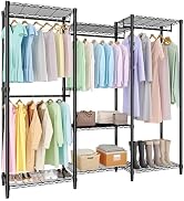 Garvee Clothes Rack, Heavy Duty Garment Rack for Hanging Clothes, Freestanding Closet Portable Wa...