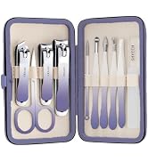 Manicure Set, 10 pcs High-Carbon Steel Nail Clippers Set, Portable Mini Manicure and Pedicure Kit...