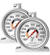 Youtex 2-Pack Oven Thermometer, Upgraded 100-600°F No-Holes Non-Discoloring Easy-to-Clean for Hea...