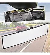 JOYTUTUS Rear View Mirror, Universal 11.81 Inch Panoramic Convex Rearview Mirror, Interior Clip-o...