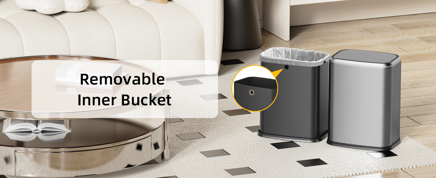 2.1 Gallon Bathroom Trash Can