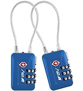 TSA Approved Luggage Travel Lock, Set-Your-Own Combination Lock for School Gym Locker, Luggage Su...