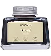 Hongdian Fountain Pen Bottled Ink Black, 60ml Fountain Pen Bottled Ink, Non Carbon by Asvine