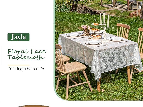 Floral Lace Tablecloth