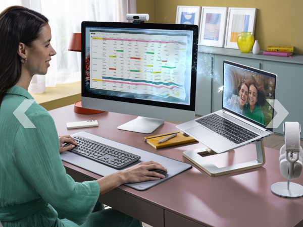 MK955 Slim Wireless Keyboard and Mouse Combo For Larger Hands with Quiet Typing and Clicking