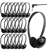 Wensdo Classroom Headphones Bulk 20 Pack for Kids School Students Teens Toddler Childern and Adul...