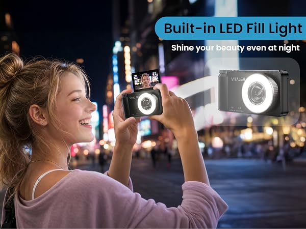 digital camera with flip screen