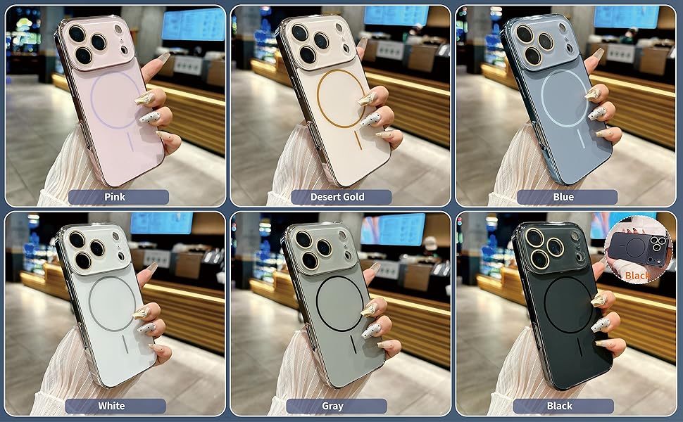 A variety of phone case colors are available