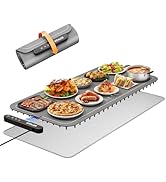 Vitaler Warming Mat for Food, (XXL 35”x16”) Electric Warming Trays, Upgrade Graphene Fast Full-Su...
